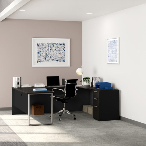 Upper Square™ Kadian Reversible UShape Executive Desk & Reviews Wayfair